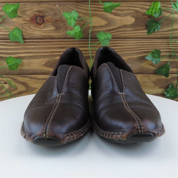 Timberland Size 7.5 Slip-On Brown Leather Medium (B, M) Comforia Slip On Women - Picture 2 of 11